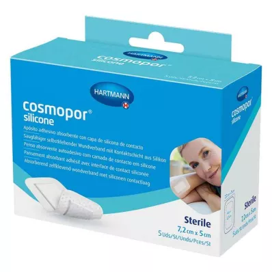 Cosmopor® silikonové krytí na rány 5x7,2 cm, 5 ks