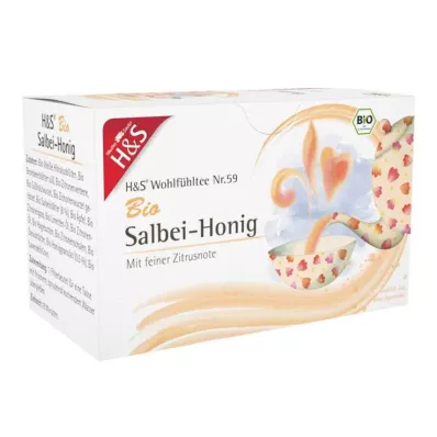 H&amp;S Bio šalvějový medový filtrační sáček, 20X2 g