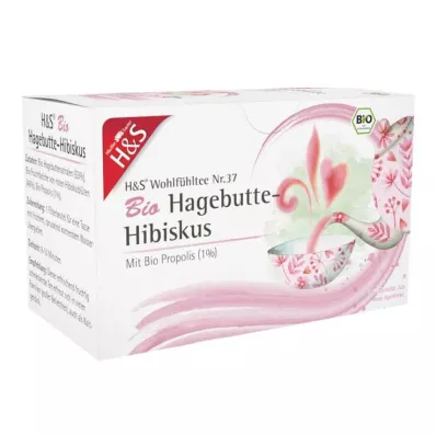H&amp;S Organický filtrační sáček šípkový ibišek, 20X3,0 g