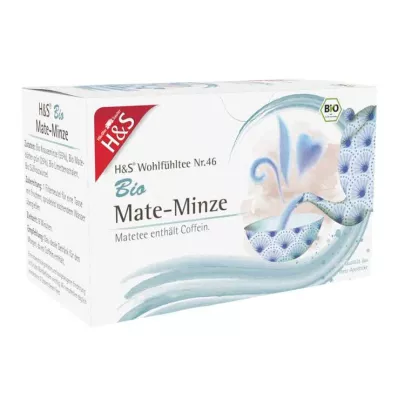 H&amp;S Organic Mate Mint filtrační sáček, 20X1,8g