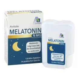 MELATONIN 1 mg mini tablety v dávkovači, 120 ks