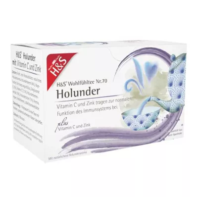 H&amp;S Bezinka s vitamínem C a zinkovým filtračním sáčkem, 20X2,5g