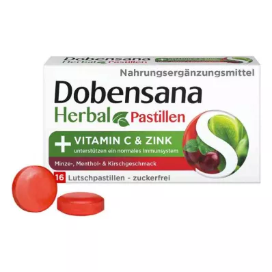 Dobensana Herbal Kirschgeschm.vit.c &amp; Zinková pastilka.(16 kusů)