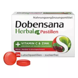 DOBENSANA Bylinná třešňová pasta Vit.C &amp; Zinková pasta, 36 ks