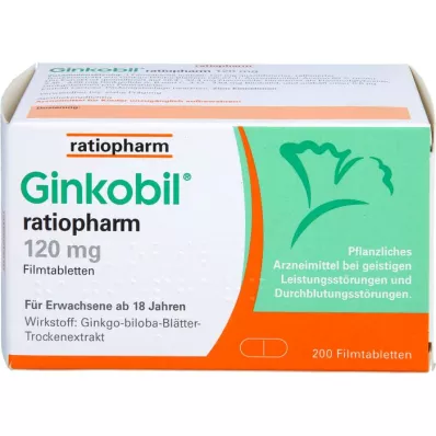 GINKOBIL-ratiopharm 120 mg potahované tablety, 200 ks