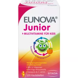 EUNOVA Juniorské žvýkací tablety s pomerančovou příchutí, 100 ks