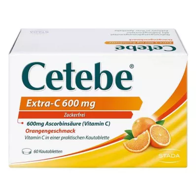 CETEBE Extra-C 600 mg žvýkací tablety, 60 ks