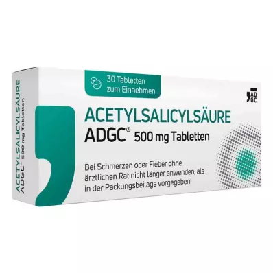 ACETYLSALICYLSÄURE ADGC 500 mg tablety, 30 ks