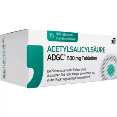 ACETYLSALICYLSÄURE ADGC 500 mg tablety, 100 ks