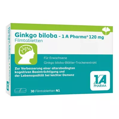 Ginkgo biloba - 1 A Pharma® 120 mg potahované tablety, 30 ks
