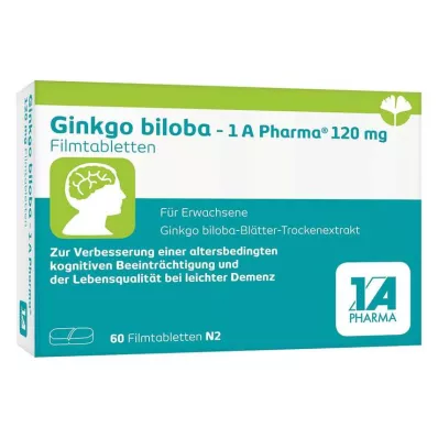 Ginkgo biloba - 1 A Pharma® 120 mg potahované tablety, 60 ks