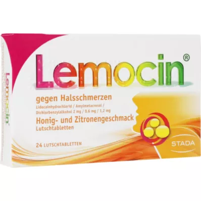 LEMOCIN proti bolesti v krku Honey-u.Zitroneng.Lut., 24 ks