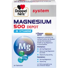 DOPPELHERZ Tablety systému Magnesium 500 Depot, 60 ks