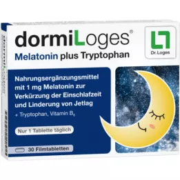 DORMILOGES Melatonin plus tryptofan potahované tablety, 30 ks
