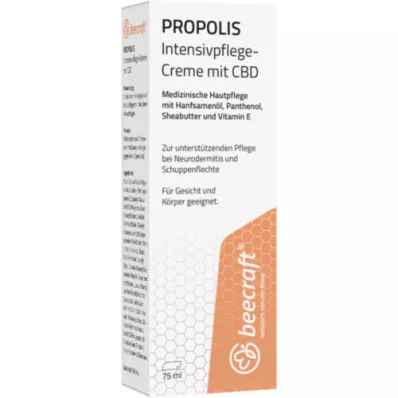 BEECRAFT Propolis CBD Krém pro intenzivní péči, 75 ml