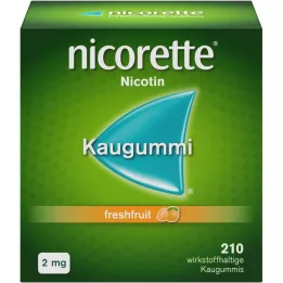 NICORETTE 2 mg žvýkačky s čerstvým ovocem, 210 ks