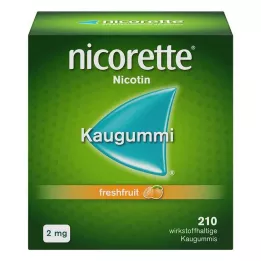 NICORETTE 2 mg žvýkačky s čerstvým ovocem, 210 ks