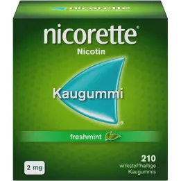 NICORETTE 2 mg žvýkačky s čerstvou mátou, 210 ks
