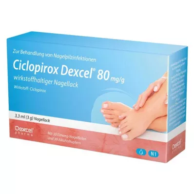 Ciclopirox Dexcel® 80 mg/g aktivní lak na nehty, 3,3 ml