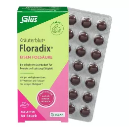 FLORADIX Železo Kyselina listová tablety, 84 kapslí