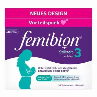 FEMIBION 3 kombinovaná balení na kojení, 2X112 ks