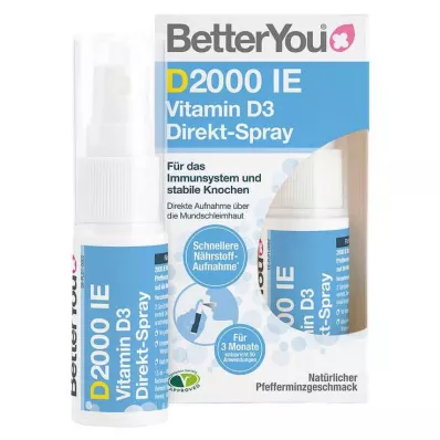 BETTERYOU 2000 I.U. vitaminu D3 ve spreji, 15 ml