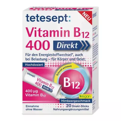 Tetesept Vitamin B12 400 přímé tyčinky (20 kusů)