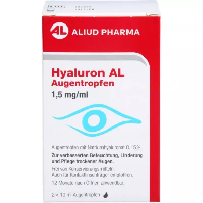 HYALURON AL Oční kapky 1,5 mg/ml, 2x10 ml