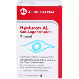 HYALURON AL Gelové oční kapky 3 mg/ml, 2x10 ml