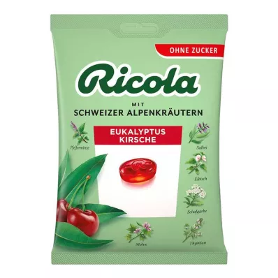 Ricola sáček cukrovinek z eukalyptové třešně bez cukru, 75 g