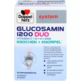 DOPPELHERZ Glukosamin 1200 Duo systém Kombinované balení, 60 ks
