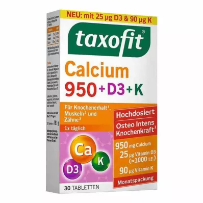 Taxofit Calcium 950 + D3 + K tablety, 30 ks