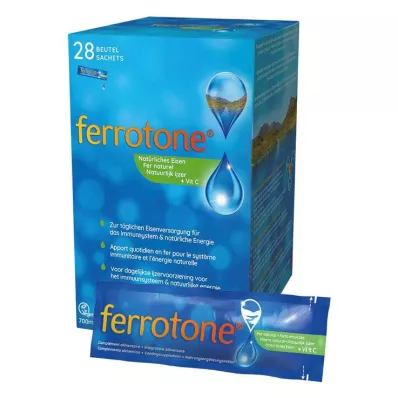 Ferrotone přírodní železo plus vitamín C jablečný sáček, 28X25 ml