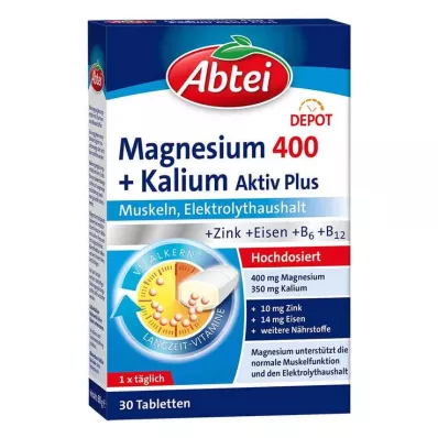 Abbey Magnesium 400 + Draselné tablety, 30 ks