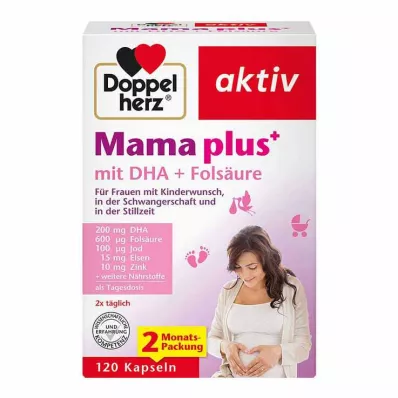 DOPPELHERZ Mum plus s DHAkapslemi + kyselina listová, 120 ks