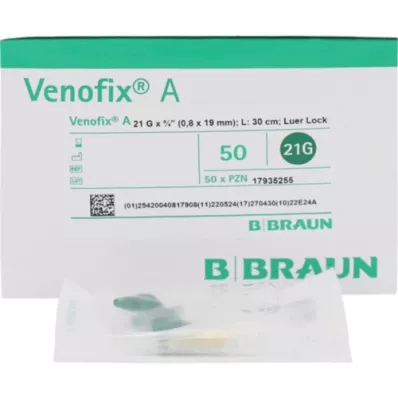 VENOFIX Venepunkční páska 21 G 0,8x19mm 30cm zelená, 1 ks