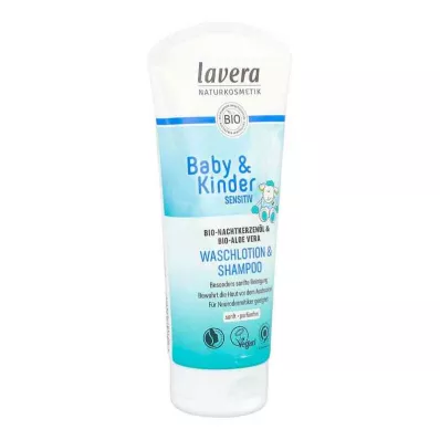 Lavera Baby &amp; Dětské mycí mléko Sensitive &amp; Šampon.(200 ml)