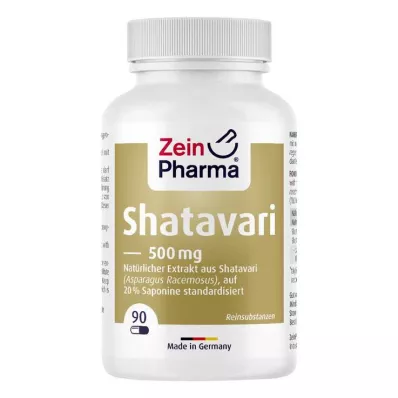 SHATAVARI Extrakt 20 % 500 mg kapsle, 90 ks