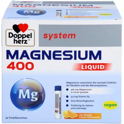 DOPPELHERZ Magnesium 400 Liquid system Trinkamp., 30 ks