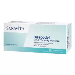 BISACODYL SANAVITA 10 mg čípek, 6 ks