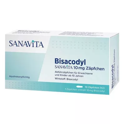 BISACODYL SANAVITA 10 mg čípek, 10 ks