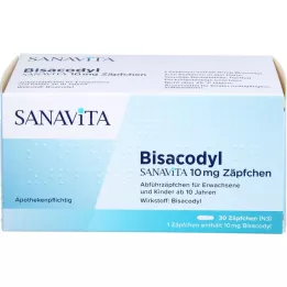 BISACODYL SANAVITA 10 mg čípek, 30 ks