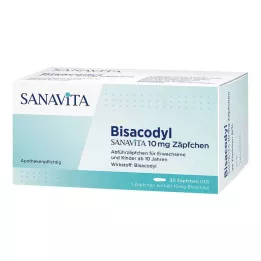 BISACODYL SANAVITA 10 mg čípek, 30 ks