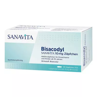 Bisacodyl Sanavita 10 mg čípky, 30 ks