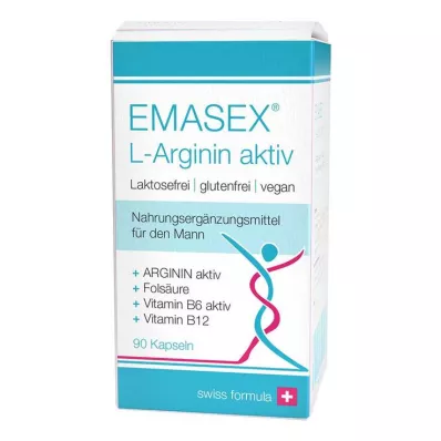 Emasex L-Arginine aktivní kapsle, 90 kusů