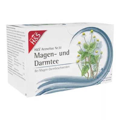 H&amp;S® žaludeční a střevní čajové filtrační sáčky, 20X2,0 g