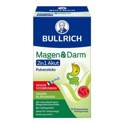 Bullrich Stomach &amp; Intestinal 2v1 Acute Powder Sticks, 12 ks