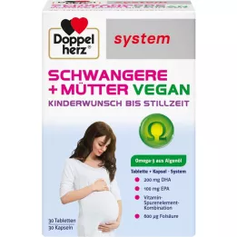 DOPPELHERZ Těhotná+Matky veganské syst.combipack., 60 ks