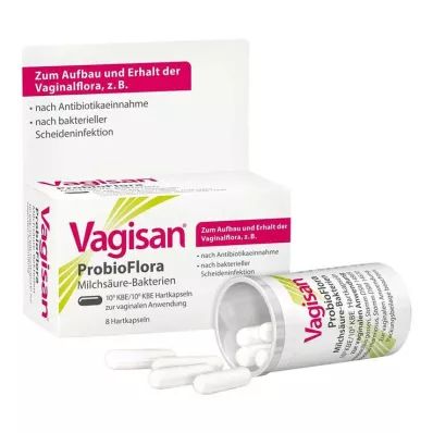 Vagisan Probioflora tvrdé kapsle s mléčnými bakteriemi, 8 kapslí