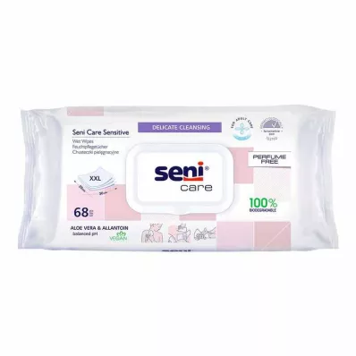 Seni® care sensitive vlhčené ubrousky, 68 ks